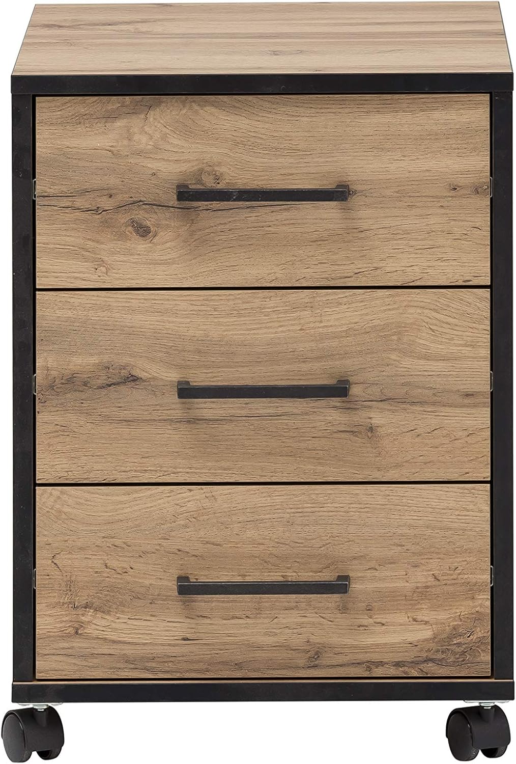 Möbelpartner Montana 146466 Rollcontainer, Eiche Landhaus Dekor, 40,1 x 50 x 57 cm, Eiche Landhaus D