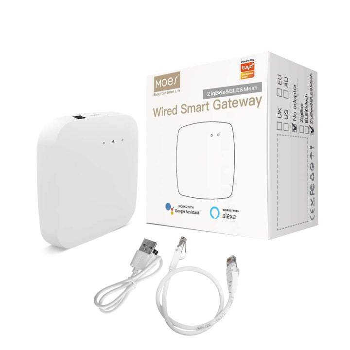 MOES Tuya Smart ZigBee Wired Gateway Multi-Mode mit BLE WiFi 2.4G Mesh Hub, Sprachsteuerung über Ale
