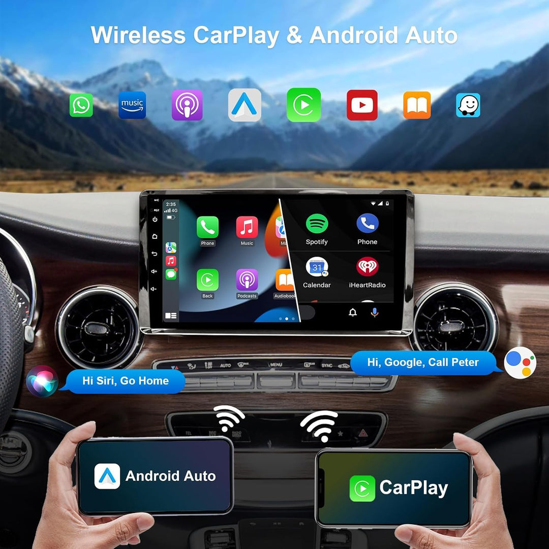 Android Car Radio Wireless CarPlay Android Car for Mercedes-Benz A Class/B Class / W245 Viano Vito W