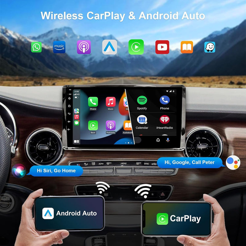 Android Car Radio Wireless CarPlay Android Car for Mercedes-Benz A Class/B Class / W245 Viano Vito W