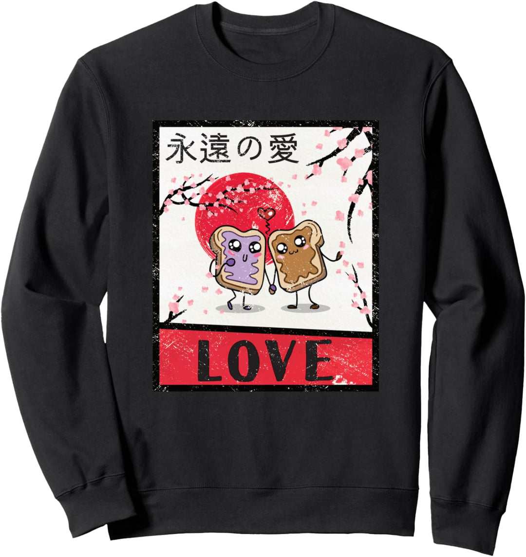 Niedlich Kawaii Essen Frühstück Japanisch Anime Manga Fan Sweatshirt