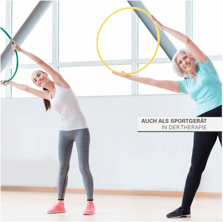 Gymnastikreifen aus Kunststoff, Set 4X, Fitnessreifen, Trainingsreifen, Turnreifen Rot, Rot