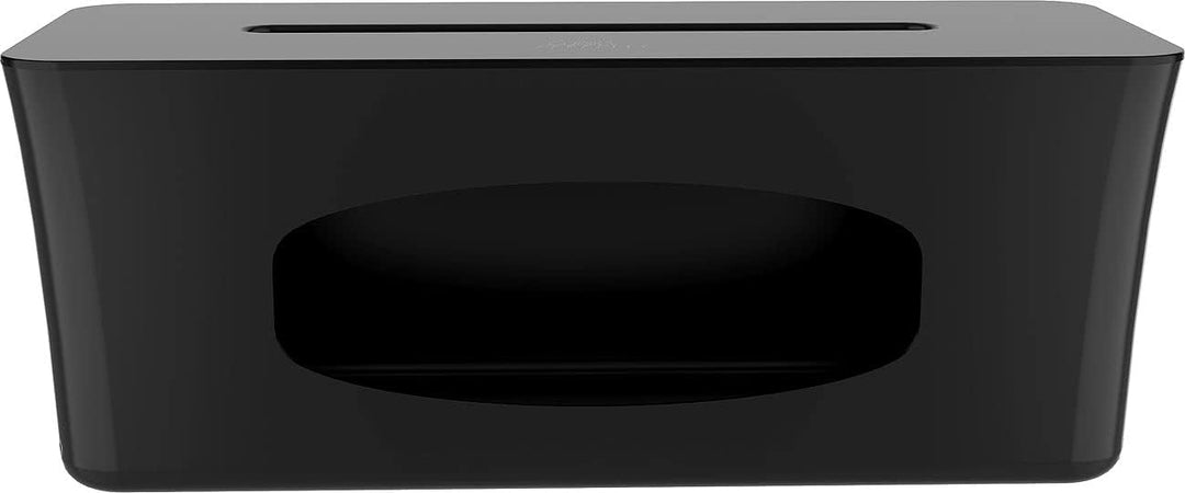 Callstel Steckdosenbox: Kabelbox gross, 40x15,5x16,5 cm mit Ladesteckplatz im Deckel, schwarz (Wallb