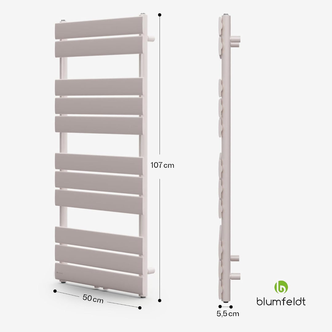 Blumfeldt Badheizkörper, Design Heizkörper Flach, Sparsamer Flachheizkörper Vertikal, 509 Watt Warmw