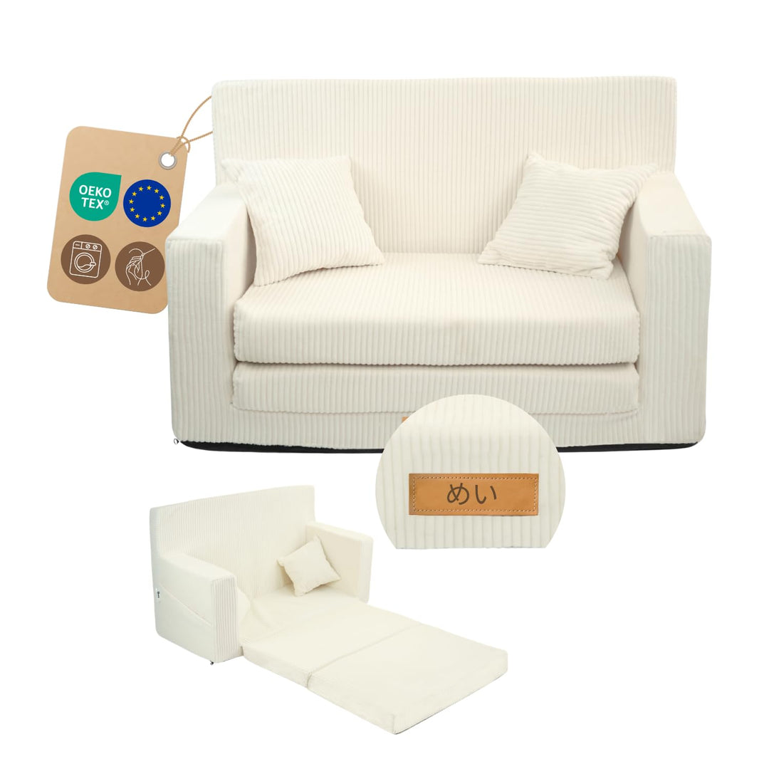 Flumi Personalisierte Kindercouch Kinder Sessel Sofa Schlafsofa jugendzimmer mit Gravur KINDERNAME S