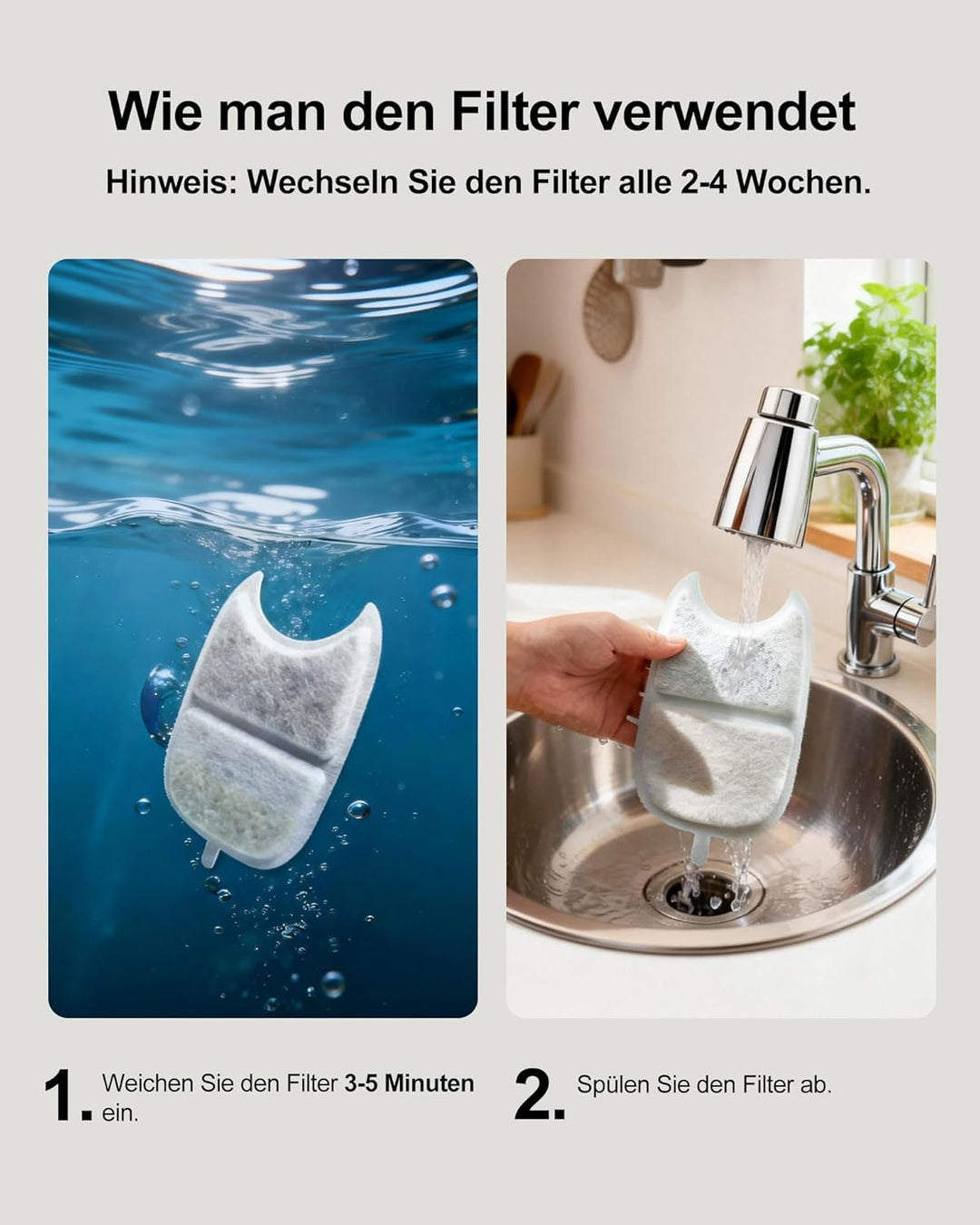 12 Stück Katzenbrunnen Filter für 4L Katzenbrunnen YPD-C004P/YPD-C004S, 12 Trinkbrunnen Filter und 1
