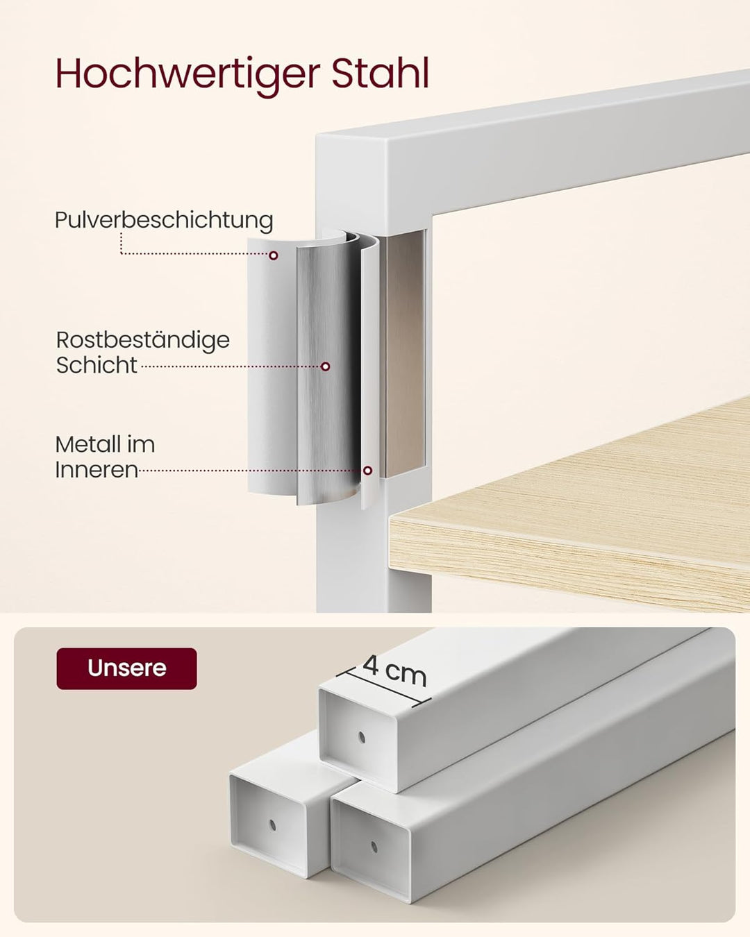 VASAGLE Regal, Bücherregal, Standregal, DVD-Regal, mit 6 Ebenen, Büroregal, offene Ablagen, für Büro