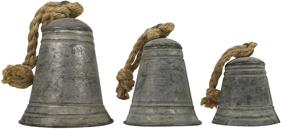 zeitzone Glocken-Set Zink Weihnachtsglocke 3 Stück Nikolaus Weihnachtsdeko