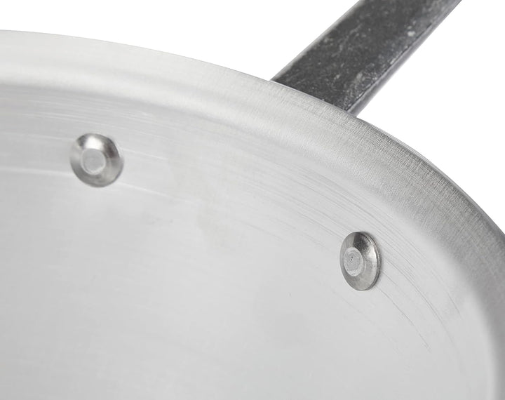 Pentole Agnelli Kessel für Polenta, aus Aluminium, mit Griff und Griff aus Edelstahl, Silber 20 cm S