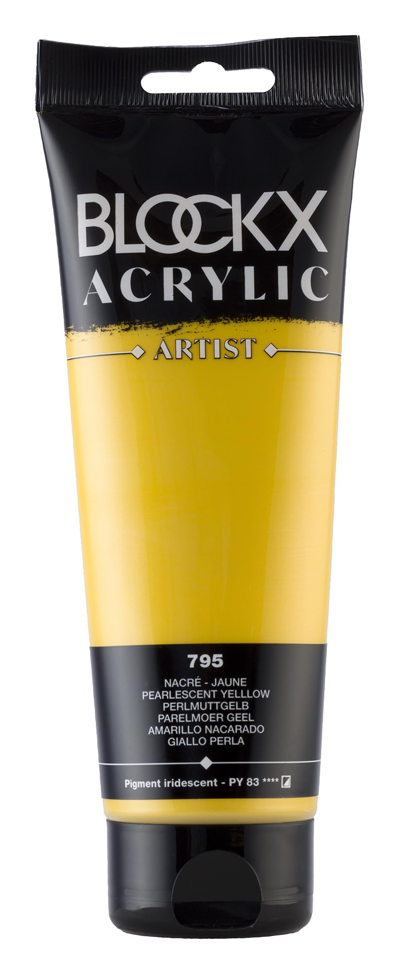 Blockx 61795BXC - Tube 250ml, feine Acrylfarbe, Acrylic Artist, halbdeckend und satiniert, PY 83 Per