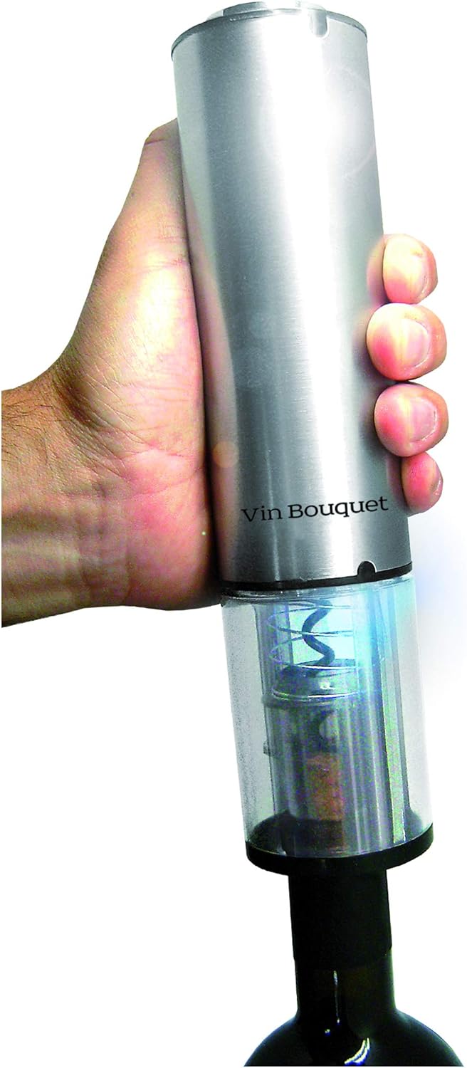 Vin Bouquet FI 002 Set - Elektrisches Korkenzieher-Set Deluxe, einschl. Pumpe mit zwei Verschlüssen
