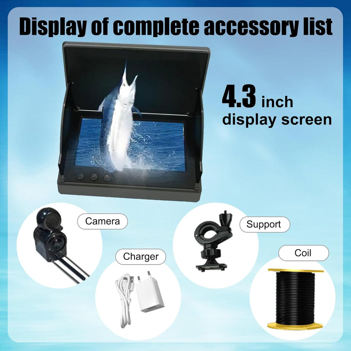 3T6B Fishfinder, Unterwasserkamera Angeln mit wasserdichtes Objektiv, Host IP65 wasserdicht, Weitwin