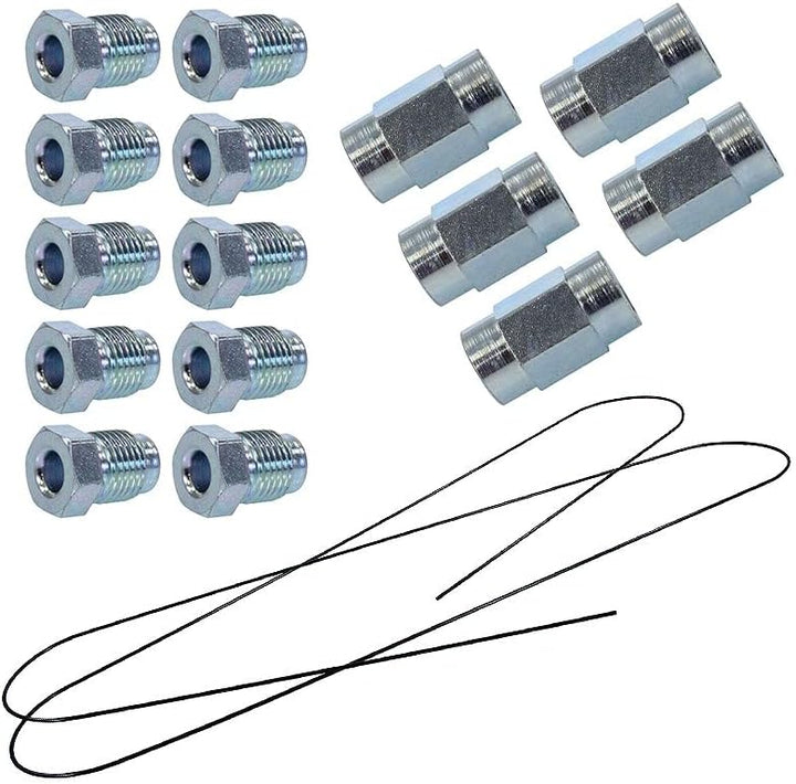 BESTPRICE 1x 5m Rolle Bremsleitung, inkl. Bremsleitungsverschraubung & -verbinder, 5x Bremsleitungsv
