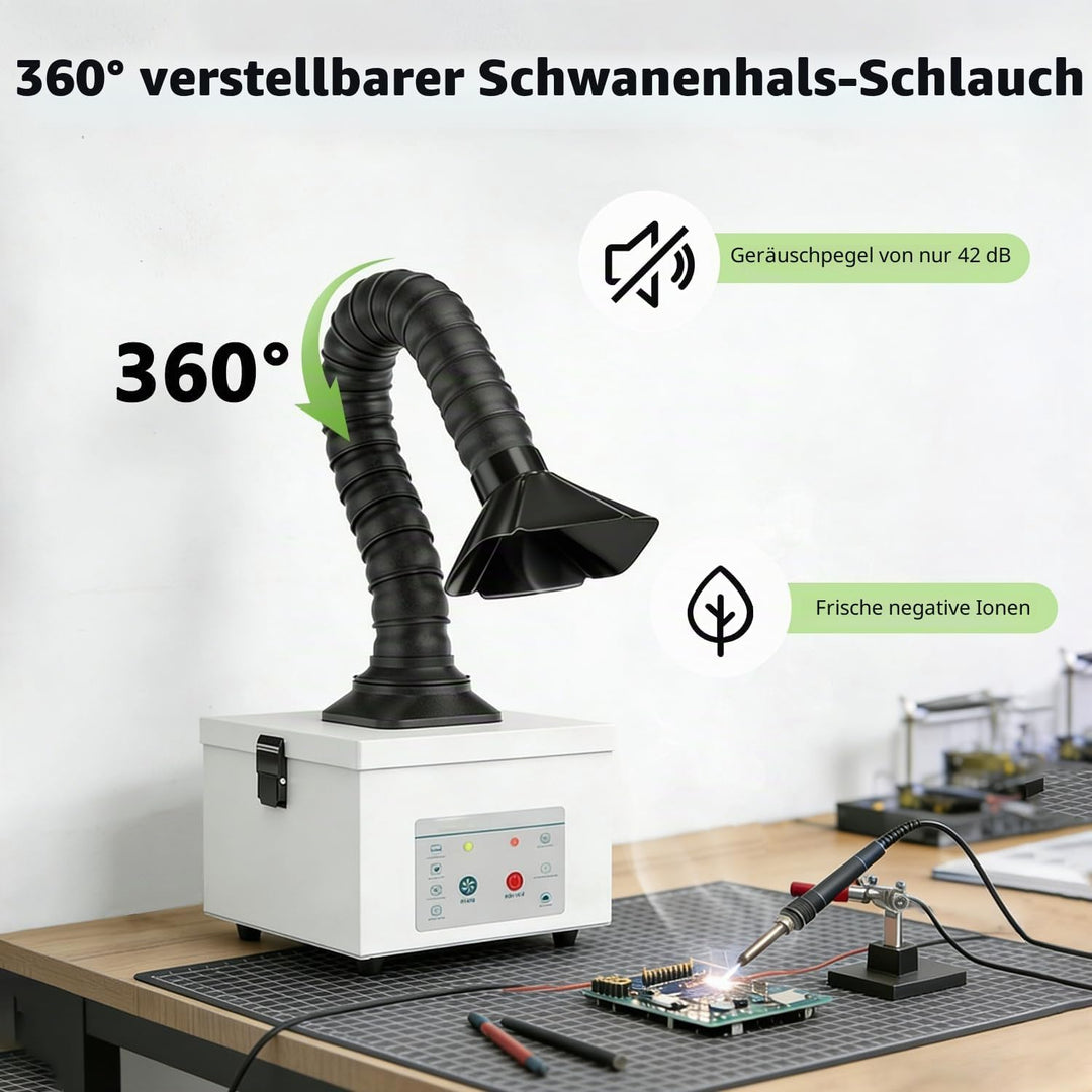 Lötabsaugung 45W, Lötrauchabsaugung mit Aktivkohlefilter, Lötrauchabsorber Desktop Mobil Rauchabsaug