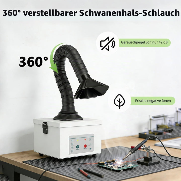 Lötabsaugung 45W, Lötrauchabsaugung mit Aktivkohlefilter, Lötrauchabsorber Desktop Mobil Rauchabsaug