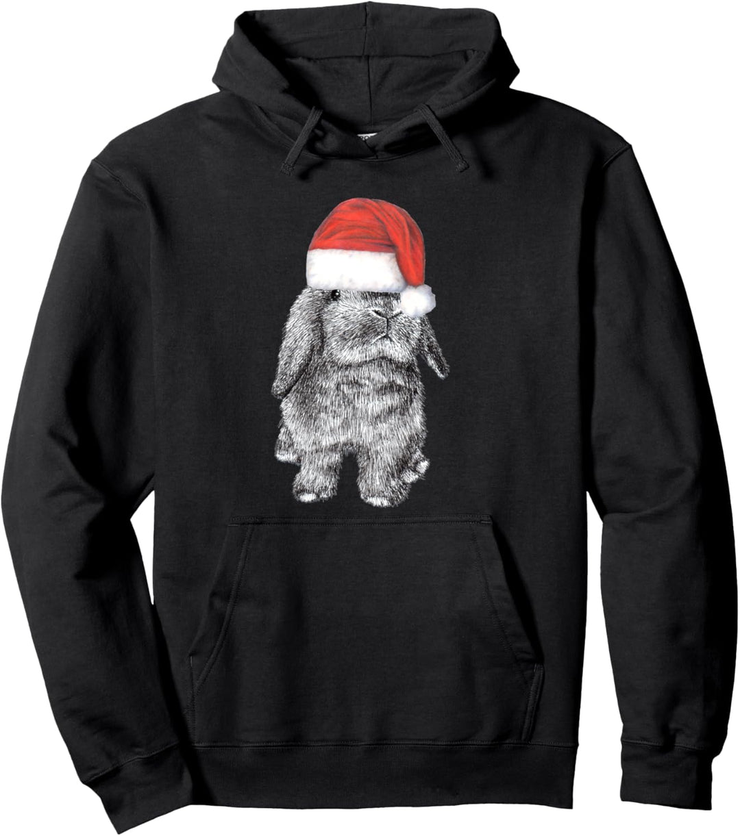 Hängeohr Häschen Im Weihnachtsmann Weihnachtshut Pullover Hoodie