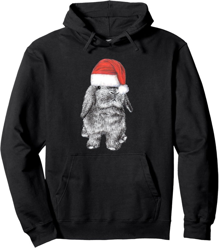 Hängeohr Häschen Im Weihnachtsmann Weihnachtshut Pullover Hoodie