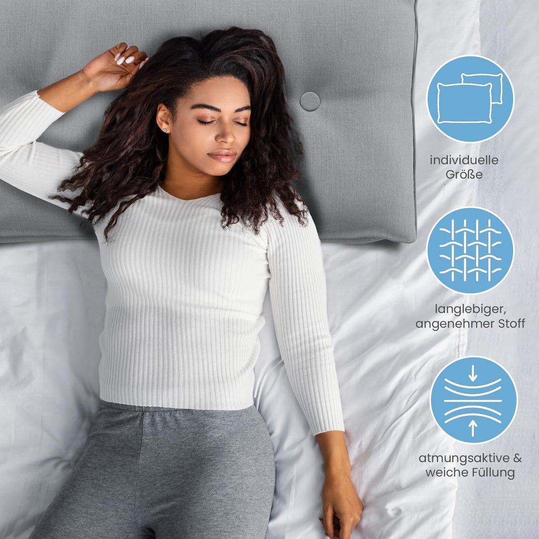 Rückenkissen, Bett-Rückenstütze Keilform, Rückenstützkissen, für Bett & Sofa, 100 cm breit, ideal fü