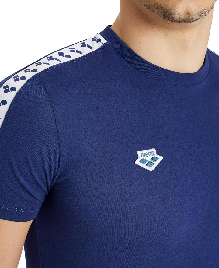 ARENA Unisex Herren T-Shirt Team Stripe T-Shirt (1er Pack) M Marineblau, Weiss, Marineblau, M Marine