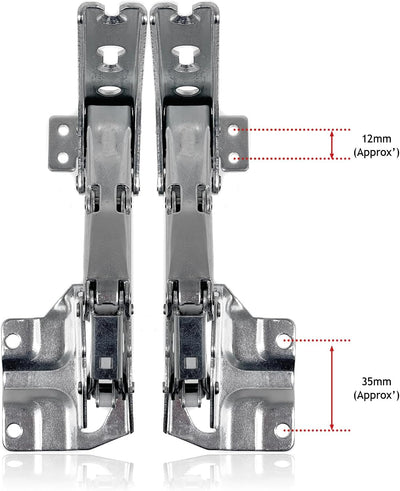 Tür-Scharnier-Set von SPARES2GO für Einbau-Kühlschrank/-Gefrierschrank von Hettich (linke und rechte