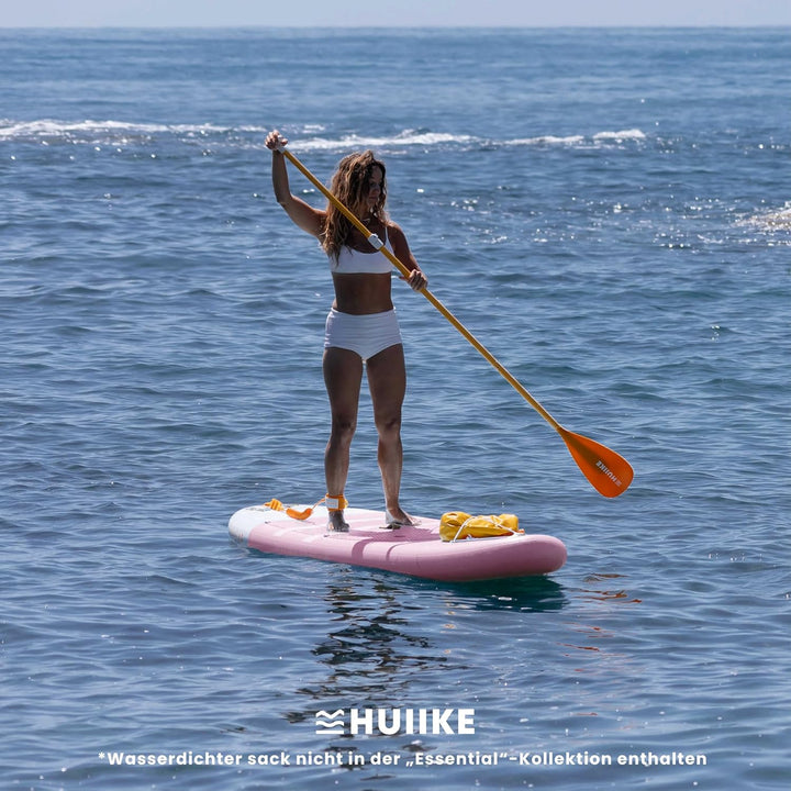 HUIIKE Stand Up Paddling Board mit Zubehör, Paddel, Finnen, Leash, Pumpe, Rucksack. SUP-Board Aufbla