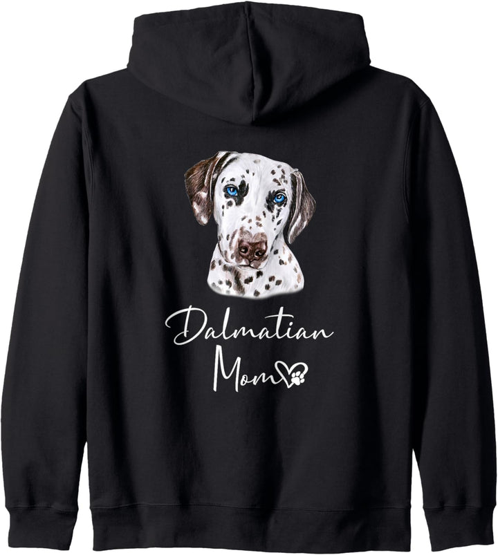DALMATINA MOM DALMATINER Mama Hund Hundemama Frauchen Kapuzenjacke