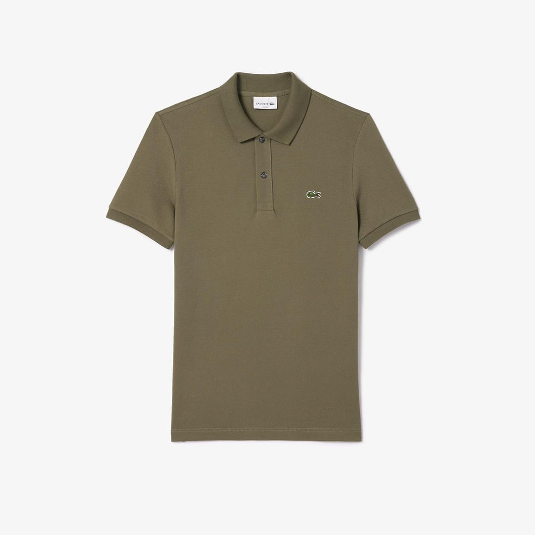 Lacoste Herren Polo-Shirt Kurzarm PH4012, Männer Polo-Hemd,2 Knopf,Slim Fit S Khaki, S Khaki