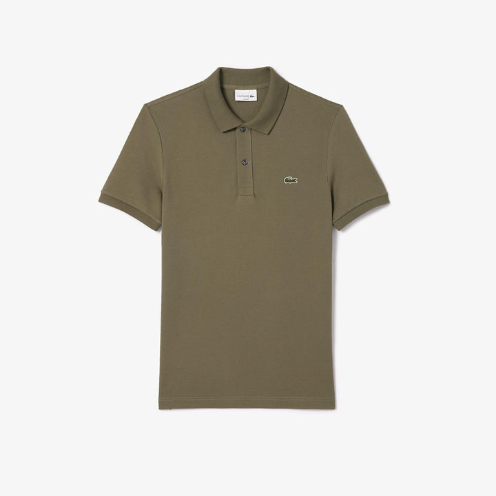 Lacoste Herren Polo-Shirt Kurzarm PH4012, Männer Polo-Hemd,2 Knopf,Slim Fit S Khaki, S Khaki