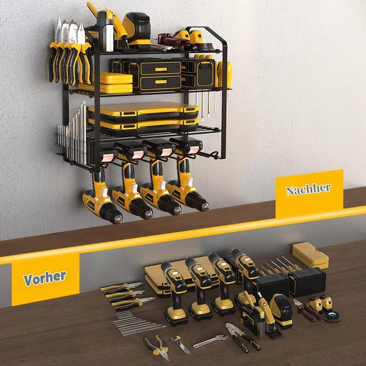 Power Tool Organizer Elektrowerkzeug Organizer Bohrhalter Wandhalterung, Hochleistungs Metall Werkze