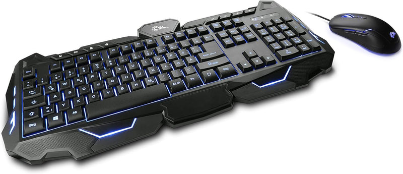 CSL Morpheus - Gaming Tastatur & Maus Set | LED-Beleuchtung | RGB | schwarz | QWERTZ-Tastenlayout |