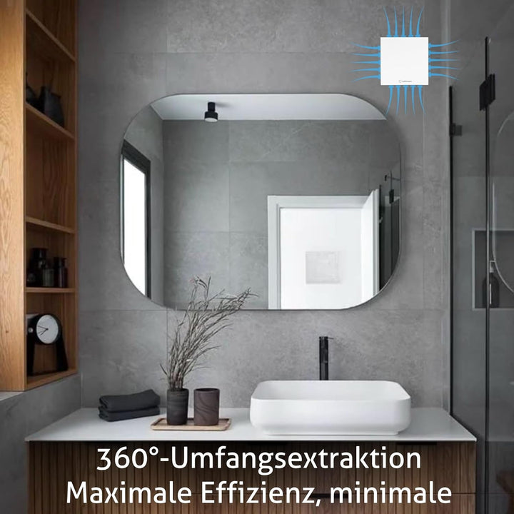 Turbionaire Arte 100 TW Bad Ventilator Timer 100mm Weiss für die Evakuierung Standard für Bad, Küche