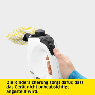 Kärcher Dampfreiniger SC 1, Dampfdruck: 3 bar, Aufheizzeit: 3 min., Leistung: 1.200 W, Flächenleistu