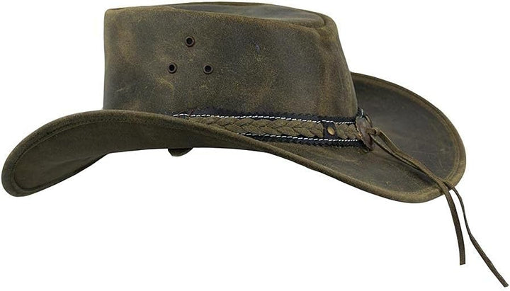 Black Jungle ARAMAC Lederhut Cowboyhut Australienhut Hut XS Khaki, XS Khaki