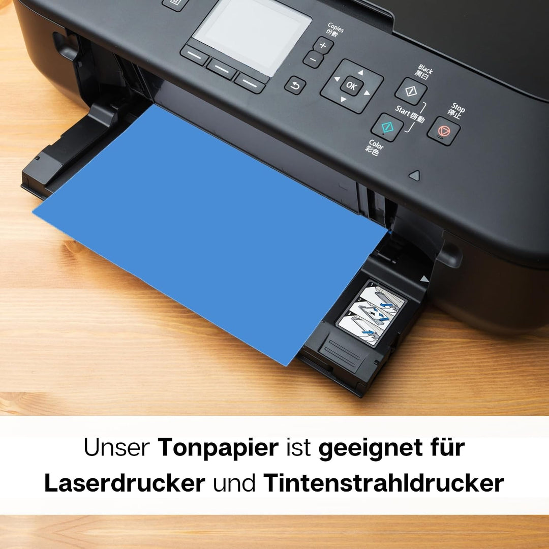 artdee® Tonpapier bunt in 20 verschiedenen Farben 180 g/m² – Bastelpapier Set (40 Blatt gemischt in