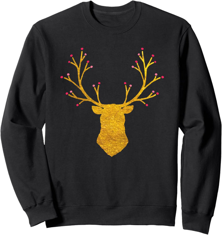 Weihnachten Hirsch Geweih Sweatshirt