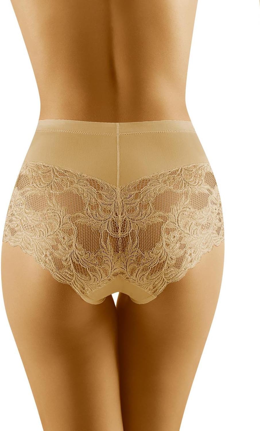 Wolbar Damen Sexy Shapewear-Slips Spitze Miederslip Hohe Taille Figurformende WB184 XXL (3-er Pack)