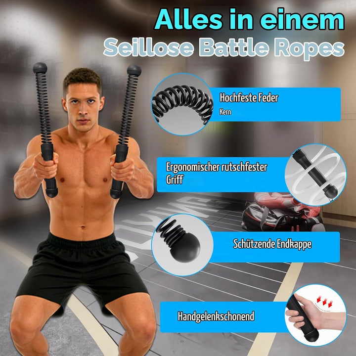 Ropeless Battle Ropes, Seillose Kampfseile Tragbare Gewichtete Seile Ohne Seil Ganzkörpertrainingsge