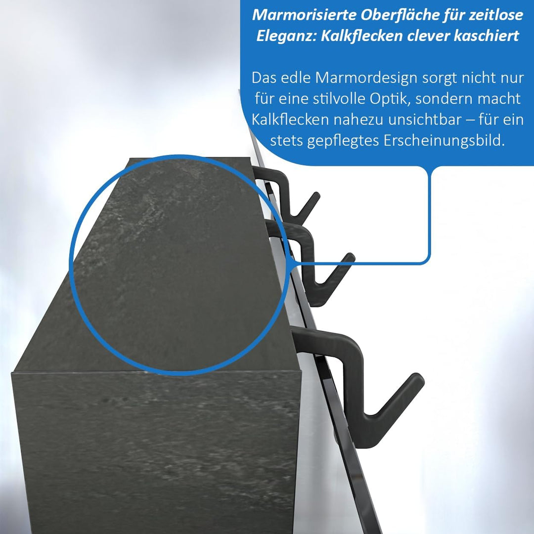 Duschablage ohne Bohren, zum Hängen, Innovatives Rahmen Design, Kompatibel mit Allen Duschwänden, Du