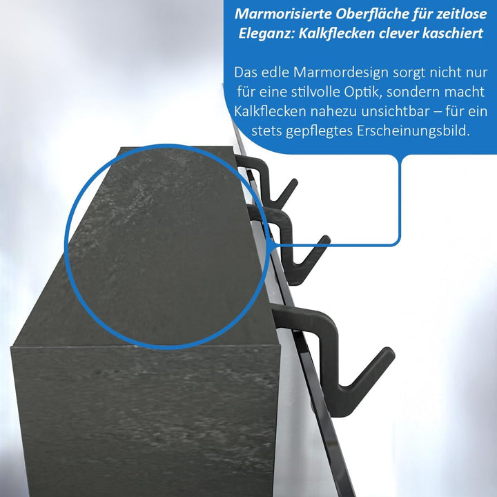 Duschablage ohne Bohren, zum Hängen, Innovatives Rahmen Design, Kompatibel mit Allen Duschwänden, Du