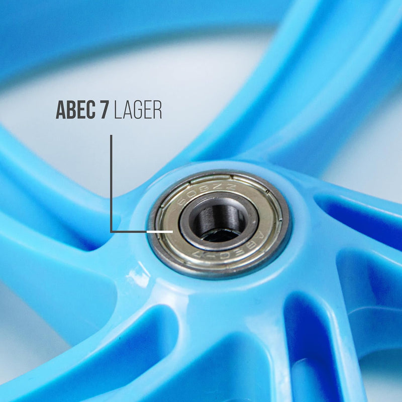 Apollo City Scooter 200mm Ersatzräderset - Pro Wheels mit ABEC 7 Kugellager, Roller Rad Ersatz-Räder