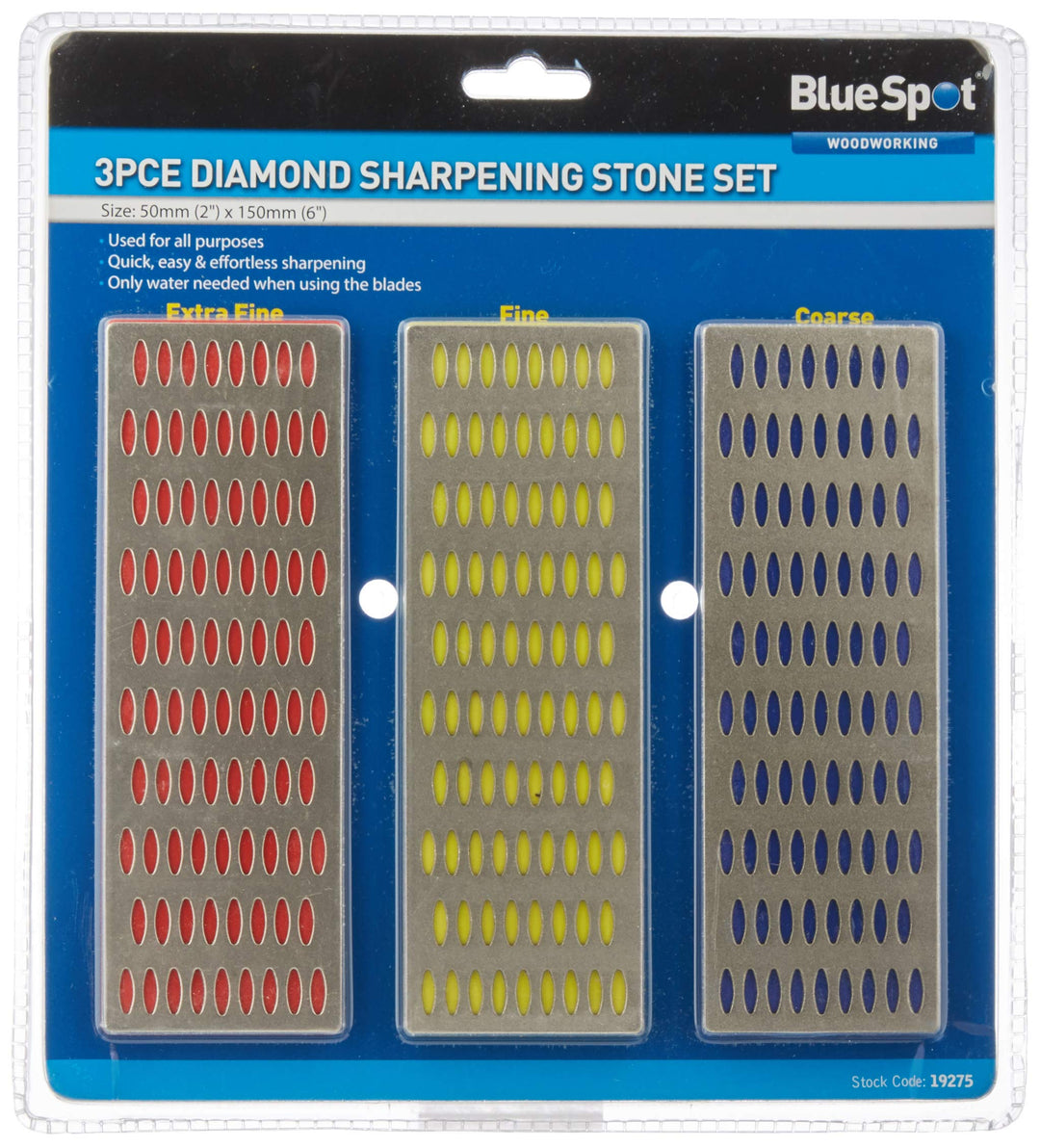 Blue Spot 19275 Diamant-Schleifstein-Set, 3-teilig
