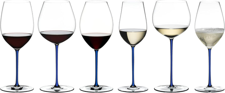 Riedel Fatto A Mano Cabernet Weinglas, Blau Cabernet Blau, Cabernet Blau