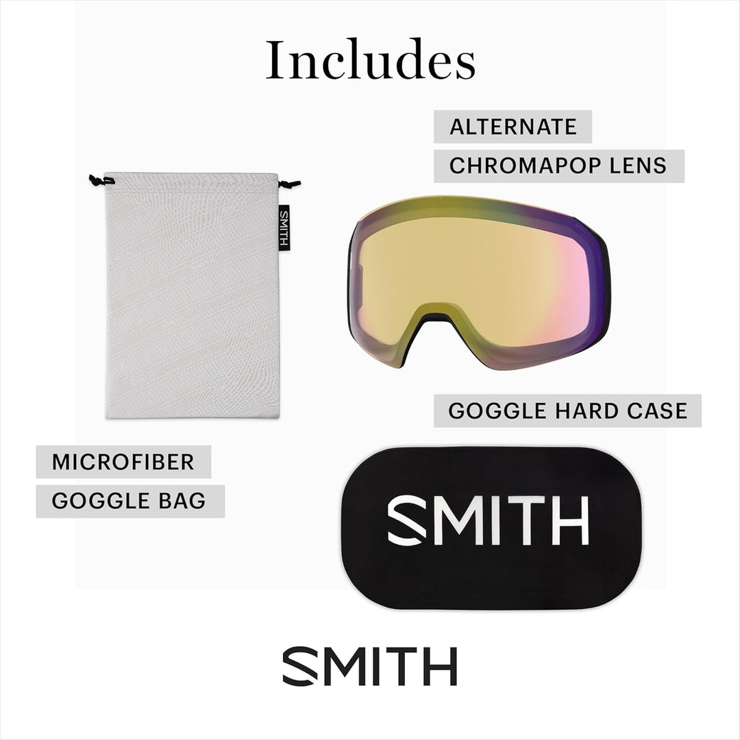 SMITH 4D MAG S Goggles with ChromaPop Lens – Easy Lens Change Technology for Skiing & Snowboarding –