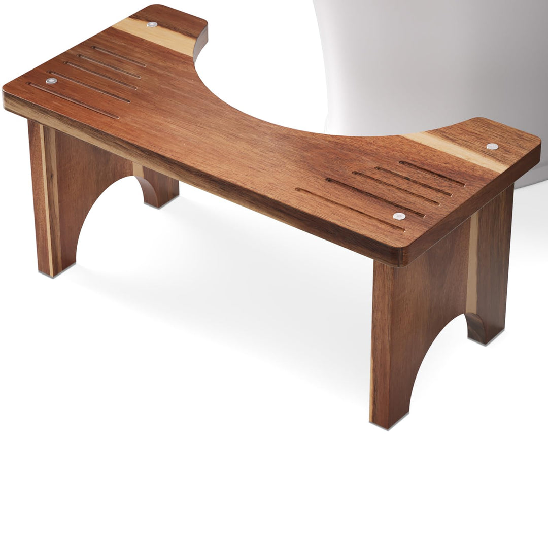 Fibogollo Toilettenhocker Akazienholz 17cm rutschfest Erwachsene