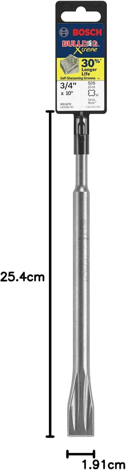 Bosch Professioneller HS1470 SDS Plus Viper Long Life Meissel SDS-Plus Viper Flachmeissel 1,91 cm, S