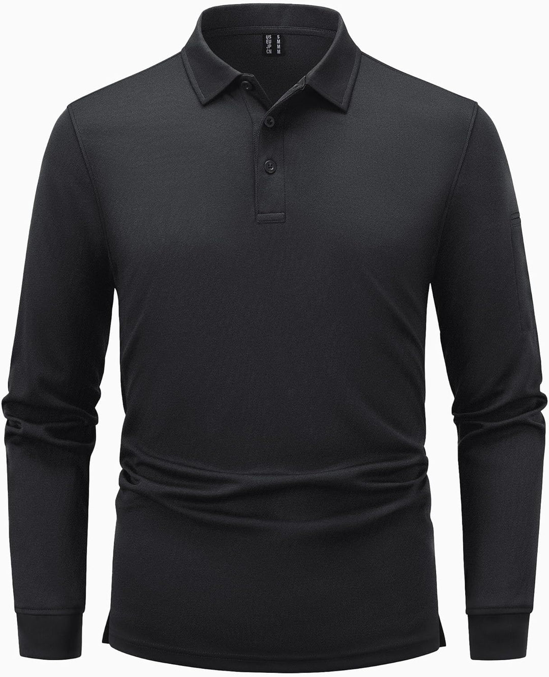 TACVASEN Herren Poloshirt Langarm Golf Tshirts Tactical Shirt Leicht Atmungsaktiv Freizeitshirts mit