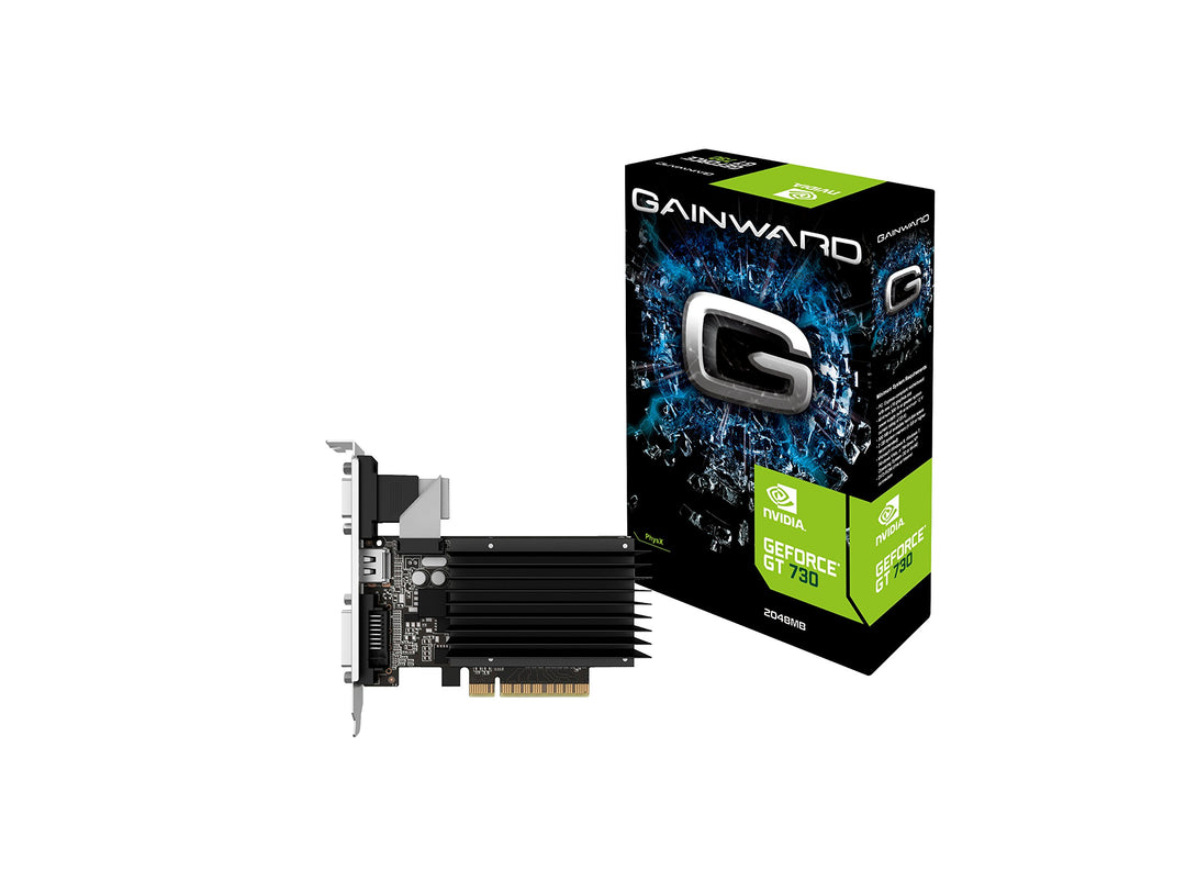 Gainward GRA PCX GT730 SilentFX Grafikkarte (PCI-e, 2GB GDDR3-Speicher, HDMI, DVI, VGA, 1 GPU) 3224