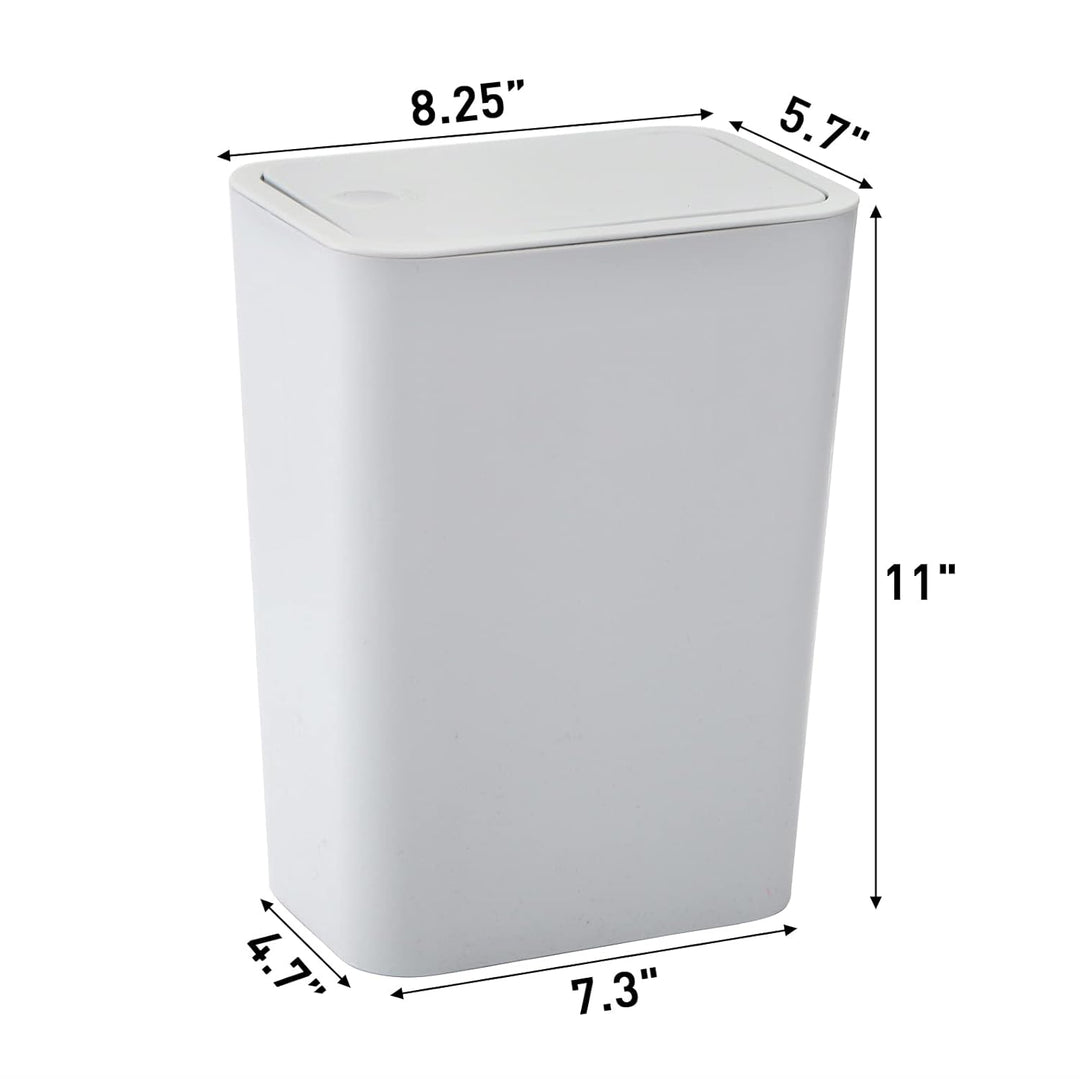 Fasmov Bekith Mülleimer 2 Pack 7,5 Liter / 2 Gallonen Kunststoff Müllbehälter Mülleimer mit Druckver