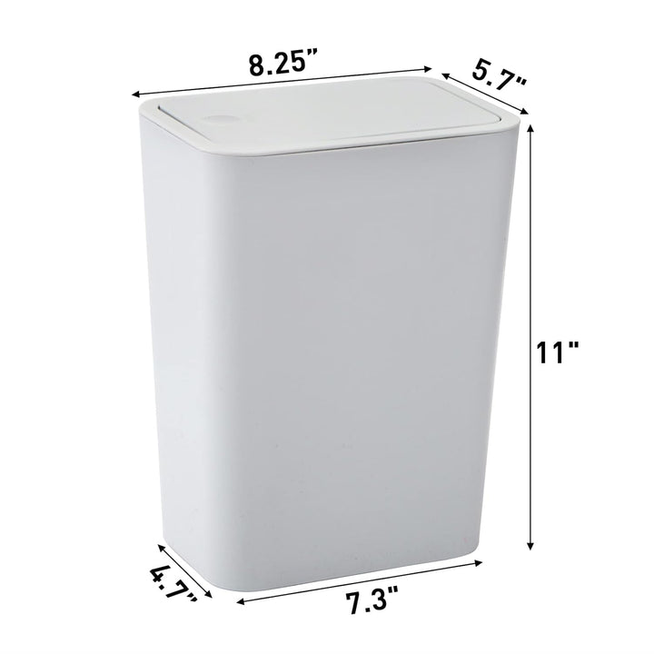 Fasmov Bekith Mülleimer 2 Pack 7,5 Liter / 2 Gallonen Kunststoff Müllbehälter Mülleimer mit Druckver