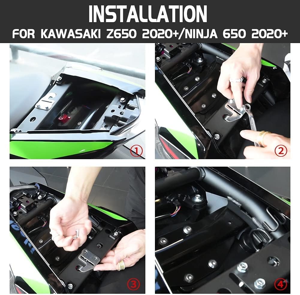 Replacement for Ninja650 Z650 Sitz Abdeckung Hinten Sozius Harte Solo Sitz Gugel Buckel für Ninja 65